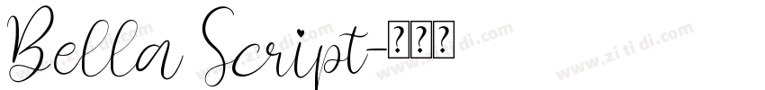 Bella Script字体转换